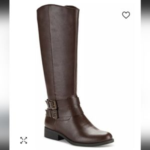 New style & co womens brown riding boots
